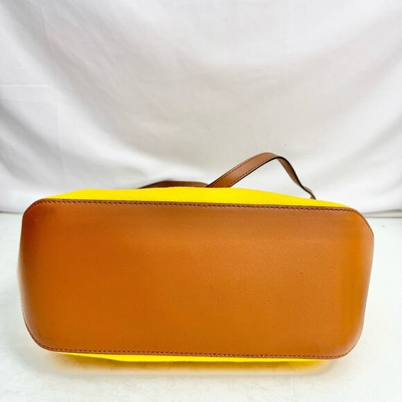 Michael Kors Kempton Bright Yellow Tote Bag Purse - Picture 5 of 10